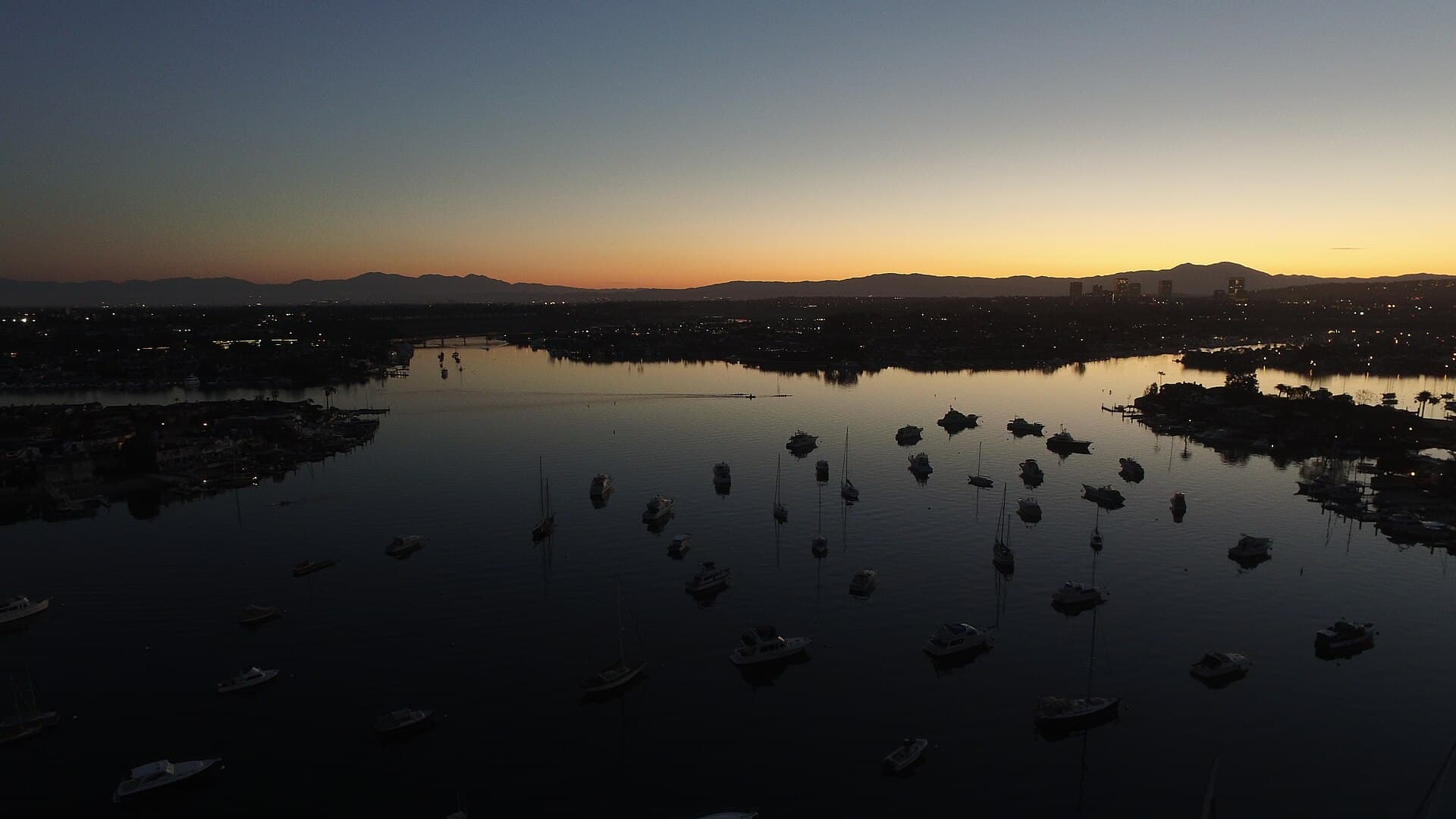 Newport Harbor at sunrise